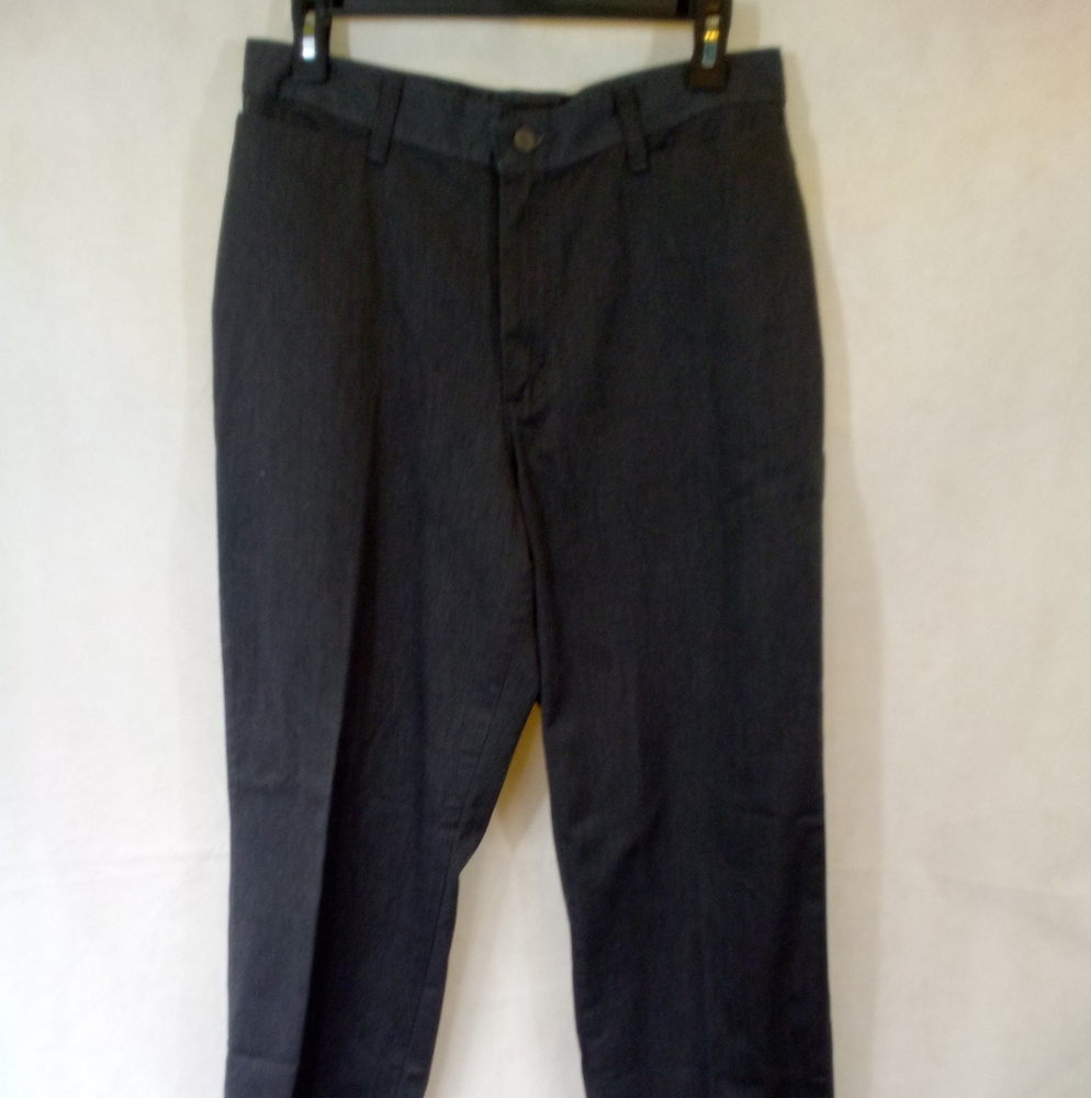 Lee Riders Stretch Gray Flat Front Pants Slacks 31